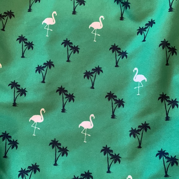 Broken threads palm tree & flamingo swim trunks LIKE NEW! - Picture 7 of 8